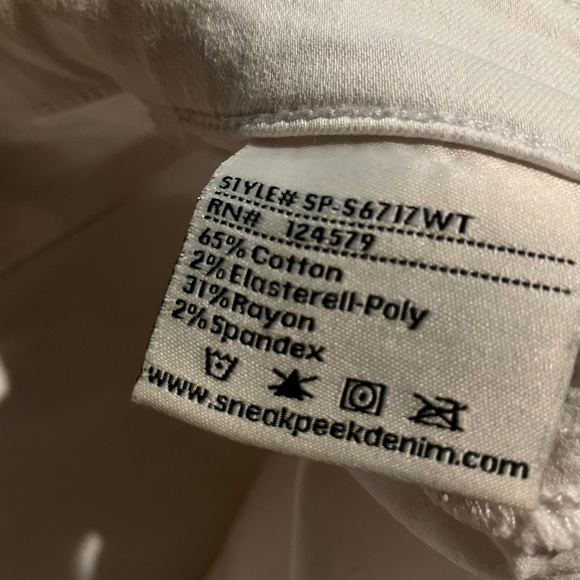 Sneak Peek shorts high rise white cutoff fringe size small - Picture 10 of 11